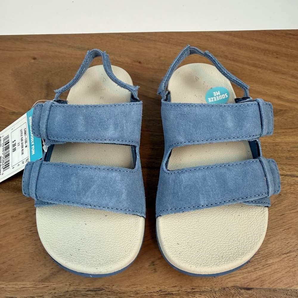 New NWT Little Kids Reef Little‎ Ojai Suede Blue Sandals Shoes Size 11 C
